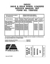 Carregadeira de rodas Fiat Allis 545B e 605B manual de reparo de serviço completo comprar usado  Enviando para Brazil