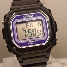 Relógio digital Casio Illuminator preto/roxo 3224 F-108WH data dia nova bateria comprar usado Relógio digital Casio Illuminator preto/roxo 3224 F-108WH data dia nova bateria comprar usado  Enviando para Brazil