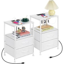 Oumilen white nightstand for sale  Haltom City