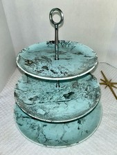 Bandeja de broca Blue Mist Santa Anita Ware California cerâmica 3 camadas TID vintage década de 1960’s  comprar usado  Enviando para Brazil