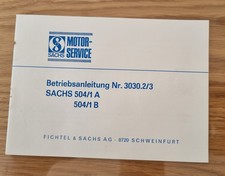 Betriebsanleitung sachs 504 gebraucht kaufen  Rheinmünster