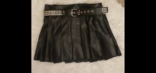 Black leather faux for sale  BLACKPOOL