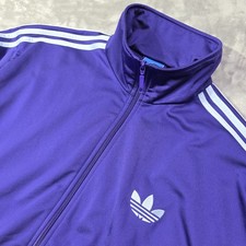 Jaqueta de atletismo Adidas masculina (sem etiqueta de tamanho) roxa trevo  comprar usado  Enviando para Brazil