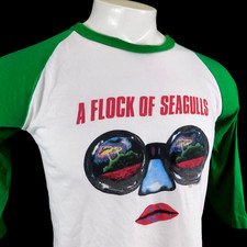 Camiseta Vintage Flock Of Seagulls Summer Tour 82 Raglan Estilo Jersey Branco Verde G comprar usado  Enviando para Brazil