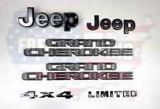 Ajuste para 2017-2021 JEEP Grand Cherokee placa de identificação preta brilhante emblema emblema 6 peças comprar usado  Enviando para Brazil