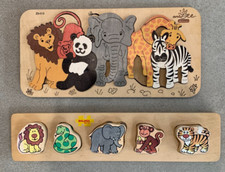 Wooden animal puzzle for sale  LONDON