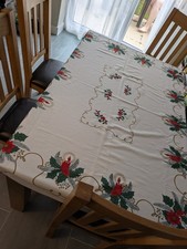 Christmas table cloth for sale  BRISTOL