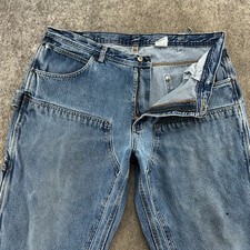 Lakin McKey Jeans Mens 40x30 Blue Med Wash Double Knee Straight Leg Workwear 90s comprar usado Lakin McKey Jeans Mens 40x30 Blue Med Wash Double Knee Straight Leg Workwear 90s comprar usado  Enviando para Brazil