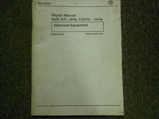 1993 94 95 96 VW GOLF GTI JETTA CABRIO Equipamento Elétrico Manual de Serviço 117A comprar usado  Enviando para Brazil