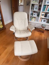 Dansk cream leather for sale  SOUTHEND-ON-SEA