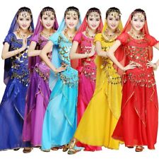 Conjunto de fantasia feminina de dança do ventre saia lantejoulas roupa de Halloween vestido de carnaval comprar usado  Enviando para Brazil