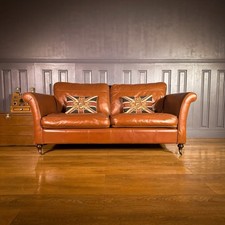 Leather seater sofa for sale  SIDMOUTH