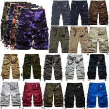 Shorts de combate masculino carga casual chino meia calça camuflagem exército shorts militares∂ comprar usado  Enviando para Brazil