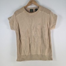 Camiseta Timberland masculina malha suéter tamanho M bege algodão manga curta 111667 comprar usado  Enviando para Brazil