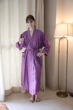 Vestido longo de seda pura rosa quimono feminino roupão de seda vestido quimono PS KMO5102 comprar usado  Enviando para Brazil