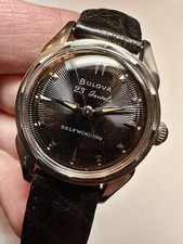 BULOVA 23 Joias Vintage Relógio Automático de Aço Mostrador Preto Cerca de 1950 Calibre 10 BPAC comprar usado  Enviando para Brazil