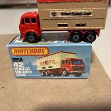 Usado, Camión contenedor Mercedes Matchbox-MB#42-LÍNEAS ESTADOS UNIDOS con caja segunda mano  Embacar hacia Argentina