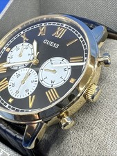 Relógio cronógrafo multifuncional masculino GUESS U1261G3 elegante aço inoxidável dourado, usado comprar usado  Enviando para Brazil