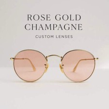 Lentes personalizadas Deadstock Ray-Ban RB3447 dourado – rosa tom champanhe comprar usado  Enviando para Brazil