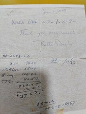 Autograph note bette for sale  Pompano Beach