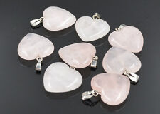 Lote por atacado 30 peças pingentes amuletos coração amor pedra semipreciosa quartzo rosa comprar usado  Enviando para Brazil