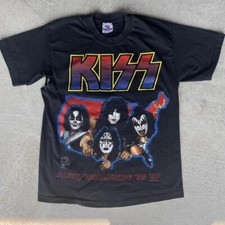 Camiseta retrô anos 90 Kiss Rock Metal Band Tour básica preta unissex reimpressão NH13593 comprar usado  Enviando para Brazil