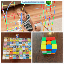 Straws Builders/ Pokemon cartas sortidas/cubo de velocidade 3x3x3, usado comprar usado  Enviando para Brazil