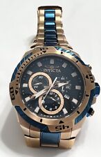 Invicta Pro Diver 49mm cronógrafo ouro rosa azul relógio masculino modelo 16067 comprar usado  Enviando para Brazil