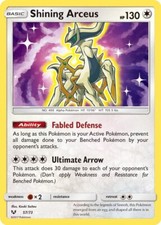Shining Arceus - 57/73 - Pokemon Shining Legends Sun & Moon cartão ultra raro quase perfeito, usado comprar usado  Enviando para Brazil