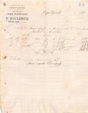 Facture 1884 fabrique d'occasion  France
