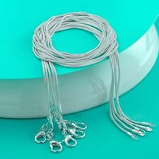 10 piezas Oferta Caliente Collar Cadena de Serpiente Plata Esterlina 925 Plata Sólida 1mm Regalo segunda mano  Embacar hacia Mexico