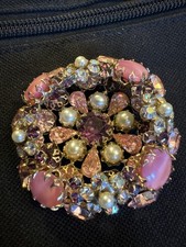 pearl crystal brooch for sale  Libertyville