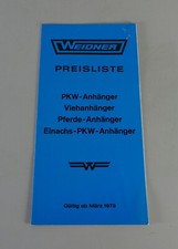 Preisliste prospekt weidner gebraucht kaufen  Jever