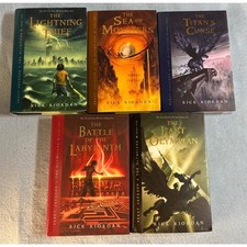Percy Jackson & the Olympians HC Box Set Riordan 1st Edition original cover art, usado comprar usado  Enviando para Brazil