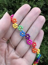 Bracciale perline fiori usato  Due Carrare