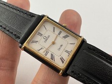 OMEGA MR 191.0221 De Ville Auteuil "Tank" quartzo calibre 1450 mostrador branco romano 24 mm, usado comprar usado  Enviando para Brazil