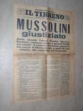 Mussolini giustiziato tirreno usato  Lucca