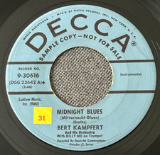 SAMPLE COPY - Bert Kampfert & His Orchestra - Midnight Blues / Ducky - 7" 45 RPM comprar usado  Enviando para Brazil