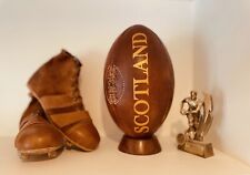 Bola de rugby escocesa com pedestal, bola de rugby de couro tamanho completo: presente masculino comprar usado  Enviando para Brazil
