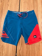 Bermuda Quiksilver AG47 New Wave Board soldada a calor costuras elásticas, azul laranja comprar usado  Enviando para Brazil