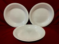 Usado, Conjunto de 3 pratos de torta Corelle Winter Frost branco aro plano 10 1/4" EUA comprar usado  Enviando para Brazil