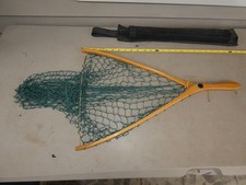 LINDO RARO EXCLUSIVO Rede de Madeira Pesca com Mosca Truta Vintage Cabeça de Aço Dobrável comprar usado  Enviando para Brazil