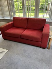 Sofa seater red for sale  POOLE