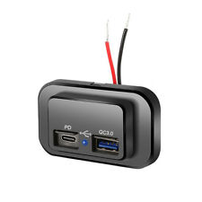 Cargador de doble coche barco tipo C PD USB 12V-24V adaptador enchufe montaje panel de carga segunda mano  Embacar hacia Mexico