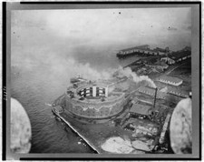 Governor's Island, Castle Williams, de hidroavião, c1912,Nova York,NYC comprar usado  Enviando para Brazil