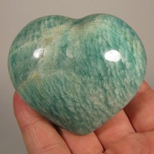 Pedra preciosa coração 2,8" AMAZONITA polida palmeira - Madagascar comprar usado  Enviando para Brazil