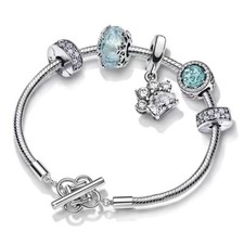 Autêntica PANDORA PULSEIRA BERLOQUE PRATA 7,1 polegadas COM CAIXA comprar usado  Enviando para Brazil