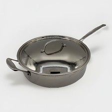 Panela Cuisinart refogada com tampa grande 5,5 quartos tamanho aço inoxidável modelo 733–30H L comprar usado  Enviando para Brazil