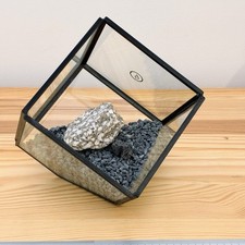 Geometric glass brass for sale  KINGSTON UPON THAMES