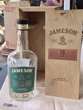 JAMESON Whiskey 18 anos Bow Street Cask lote 1 garrafa vazia com tampa de madeira charme  comprar usado  Enviando para Brazil